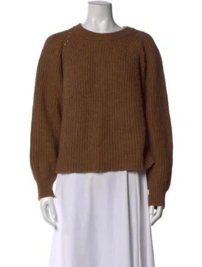 Pre-owned 360cashmere Merino Wool Crew Neck Sweater In Brown