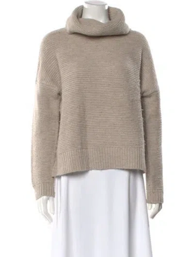 Pre-owned 360cashmere Merino Wool Turtleneck Sweater In Brown