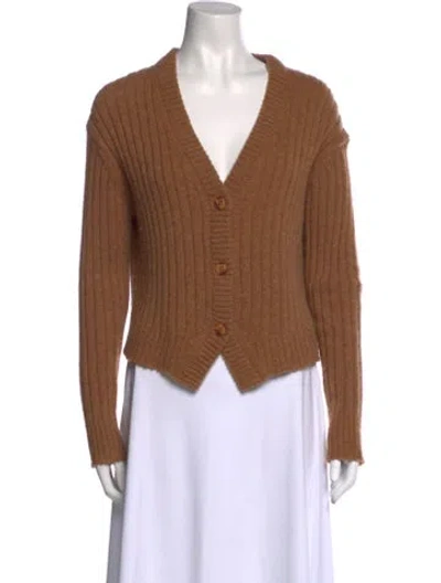 Pre-owned 360cashmere Merino Wool V-neck Sweater In Brown