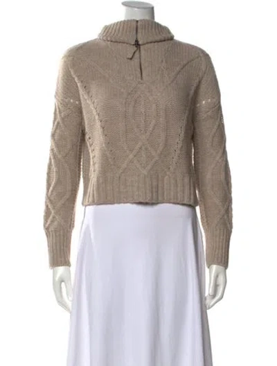 Pre-owned 360cashmere Mock Neck Sweater In Neutrals