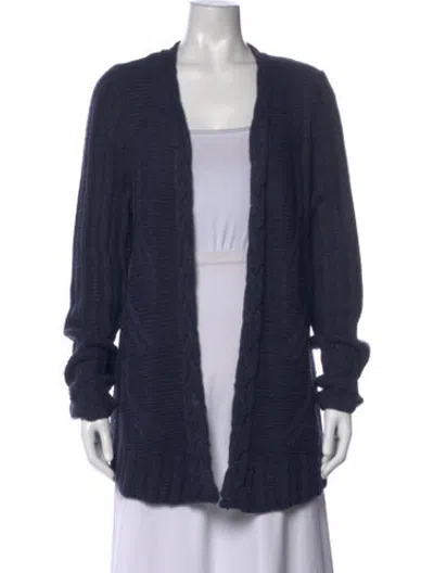 Pre-owned 360cashmere Open Front Sweater In Blue