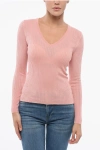 360cashmere Ribbed Silk And Cashmere Dakota V-neck Sweater
