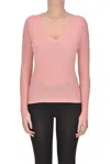 360cashmere Ribbed Silk And Cashmere Dakota V-neck Sweater In Pink