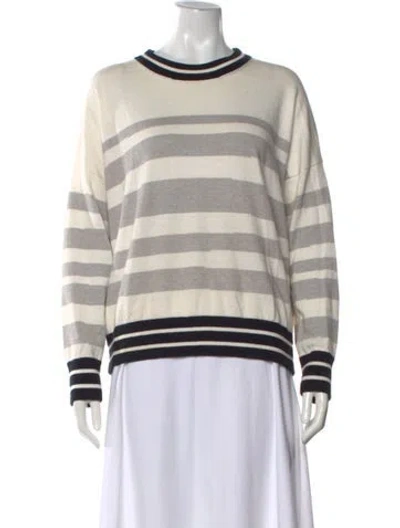 Pre-owned 360cashmere Striped Crew Neck Sweater In Multi