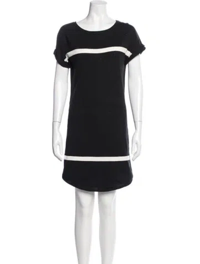 Pre-owned 360cashmere Striped Mini Dress In Black