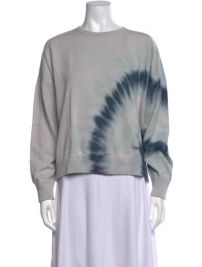 Pre-owned 360cashmere Tie-dye Print Crew Neck Sweater In Grey