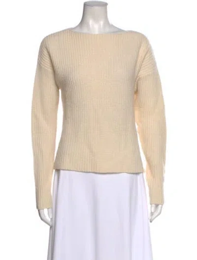Pre-owned 360cashmere Wool Bateau Neckline Sweater In Neutral
