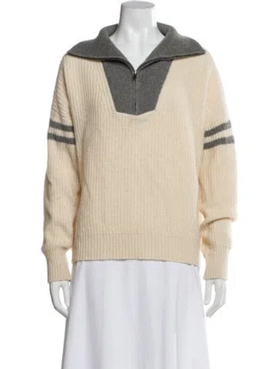 Pre-owned 360cashmere Wool Colorblock Pattern Sweater In Neutral