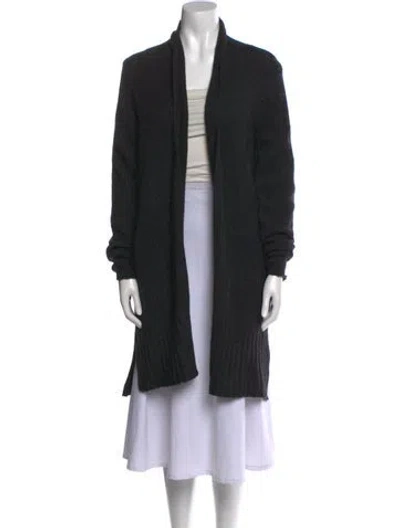Pre-owned 360cashmere Wool Open Front Sweater In Black