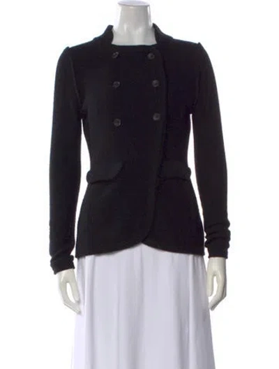 Pre-owned 360cashmere Wool Open Front Sweater In Black