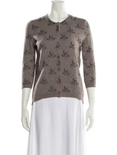 Pre-owned 360cashmere Wool Printed Sweater In Neutral