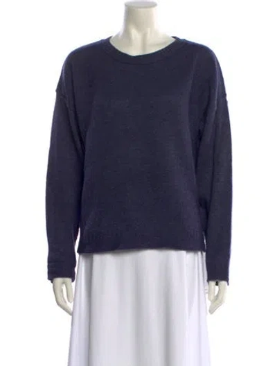 Pre-owned 360cashmere Wool Scoop Neck Sweater In Blue