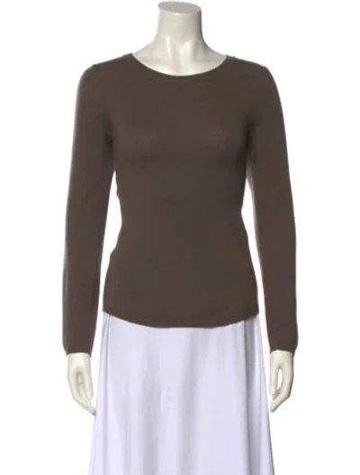 Pre-owned 360cashmere Wool Scoop Neck Sweater In Brown