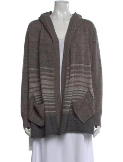 Pre-owned 360cashmere Wool Striped Sweater In Gray