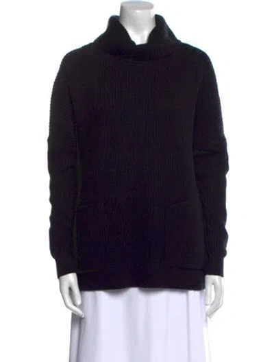 Pre-owned 360cashmere Wool Turtleneck Sweater In Black