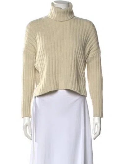 Pre-owned 360cashmere Wool Turtleneck Sweater In Neutral