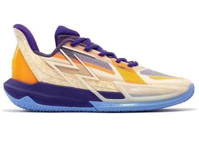 Pre-owned 361 Degrees Men's  Big3 4.0 Quick Liangzhu Sneakers In Beige/purple/gold