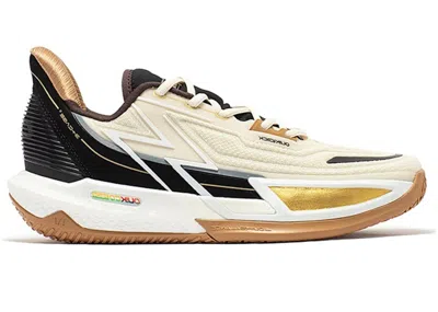 Pre-owned 361 Degrees Men's  Big3 4.0 Quick Pro Cream Yellow Sneakers In Beige/black/gum