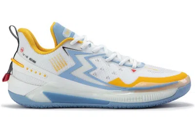Pre-owned 361 Degrees Men's  Big3 5.0 Quick Denver Sneakers In White/light Blue/yellow