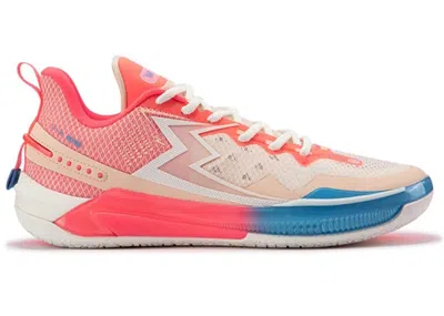 Pre-owned 361 Degrees Men's  Big3 5.0 Quick Our Asia Sneakers In Pink/off White/blue