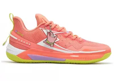 Pre-owned 361 Degrees Men's  Big3 5.0 Quick Spongebob Squarepants Patrick Star Sneakers In Peach/white/green