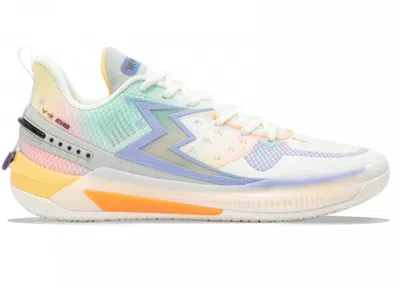 Pre-owned 361 Degrees Men's  Big3 5.0 Quick Wind Rises Sneakers In White/lilac/orange
