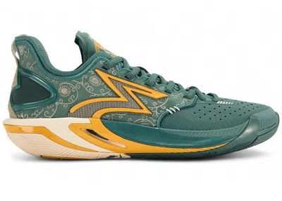 Pre-owned 361 Degrees Men's  Big3 6.0 Pro Ceremony Sneakers In Green/gold/off