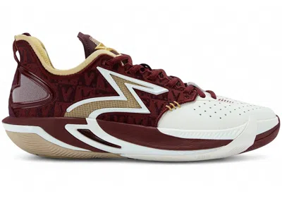 Pre-owned 361 Degrees Men's  Big3 6.0 Pro Imperial Blaze Sneakers In Burgundy/white/champagne