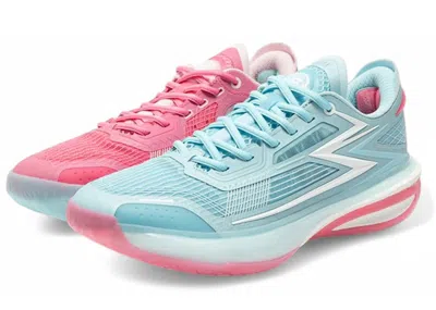 Pre-owned 361 Degrees Men's  Biospeed Bb Reverse Sneakers In Light Blue/white/pink In Multi