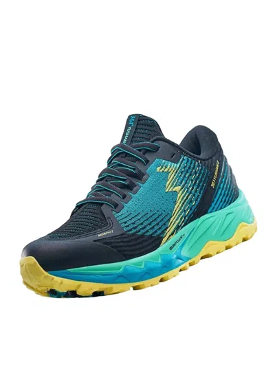 361 Degrees Women's Yushans 2 Trail Running Shoes - Medium Width In Black, Scuba Blue In Multi