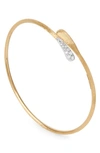 Marco Bicego 18k Yellow Gold Lucia Diamond Bangle Bracelet In White Gold/ Yellow Gold