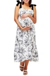 Nom Maternity Ana Maternity/nursing Sundress In Flora