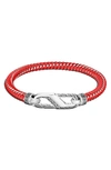 John Hardy Classic Chain Double Woven Rubber Bracelet In Red
