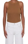 Citizens Of Humanity Brown Rib Isabel Tank Top In Jojoba Md Camel Brown