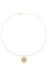The M Jewelers The Zodiac Medallion Necklace In Gold - Aries
