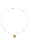 The M Jewelers The Zodiac Medallion Necklace In Gold - Cancer