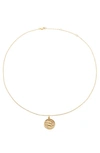 The M Jewelers The Zodiac Medallion Necklace In Gold - Pisces