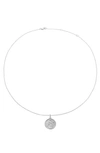 The M Jewelers The Zodiac Medallion Necklace In Silver - Libra