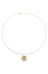 The M Jewelers The Zodiac Medallion Necklace In Gold - Sagittarius