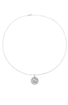 The M Jewelers The Zodiac Medallion Necklace In Silver - Capricorn