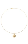 The M Jewelers The Zodiac Medallion Necklace In Gold - Capricorn