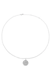 The M Jewelers The Zodiac Medallion Necklace In Silver - Gemini