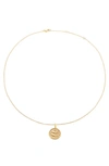 The M Jewelers The Zodiac Medallion Necklace In Gold - Gemini