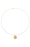 The M Jewelers The Zodiac Medallion Necklace In Gold - Leo