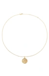 The M Jewelers The Zodiac Medallion Necklace In Gold - Libra
