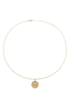 The M Jewelers The Zodiac Medallion Necklace In Gold - Virgo