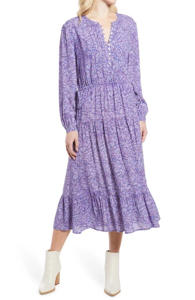 Rebecca Minkoff Esme Floral Long Sleeve Dress In Lilac Multi