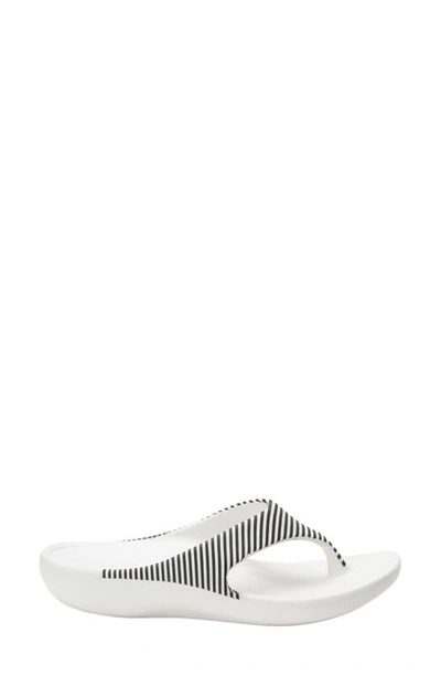 Alegria Alegrai Ode Flip Flop In Stripes Leather