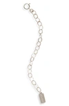 Set & Stones Extender Chain In Silver 3 In