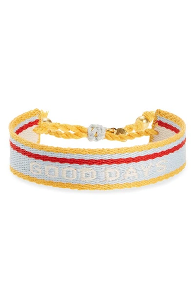 Madewell Woven Word Bracelet In Autumn Gold Multi